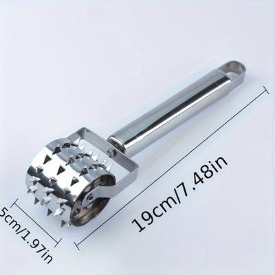 Stainless Steel Meat Tenderizer , Durable, Multi Functional Tool for Steak , Pork Rolls, Perfect for Home Cooking , Restaurant Use