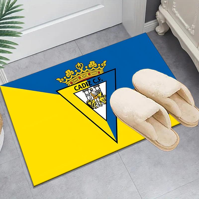 1PC Cadiz Cf Badge Design Floor Mat for Living Room, Game Rooms, Office, Bedroom, Office Floor Mat Playful Design, Christmas fan gifts