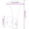 VidaXL Outdoor Wall Light with Sensor Black Stainless Steel, Outdoor Wall Lighting, Garden Wall Lamp, 4006242