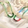 Boho Colorful Natural Stone Beads Necklace for Women, Waterproof Stainless Steel Fashion Clavicle Chain, Aesthetic Y2K Jewelry