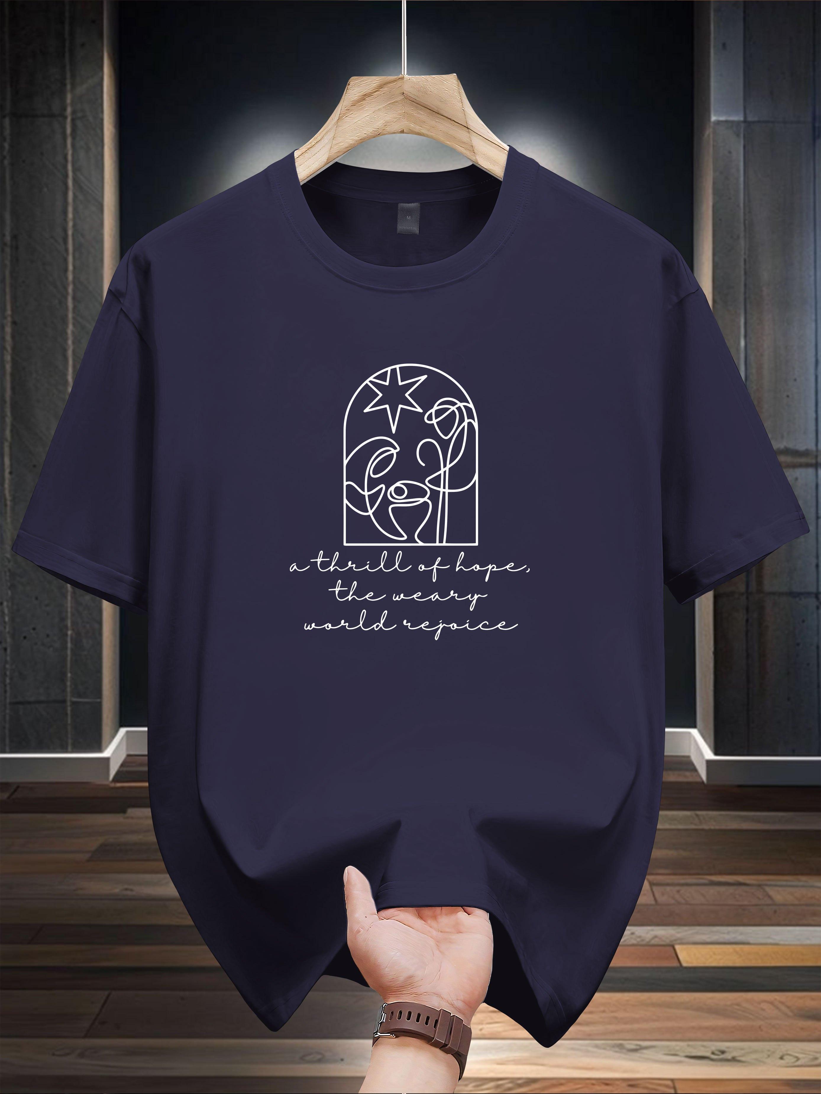 100% Cotton Graphic T-shirt - Casual Crew Neck S