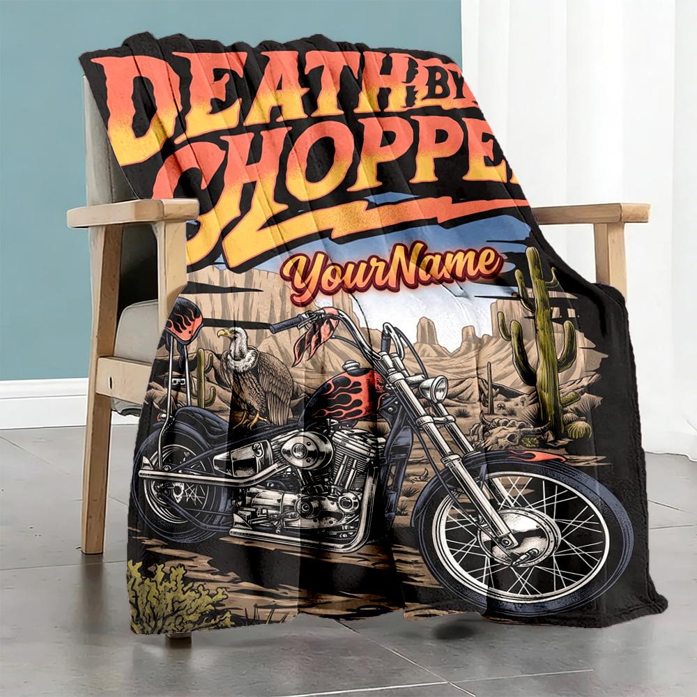 Harley-davidson Motorcycles Personalized Text Blanket Multi-purpose Personalized Blanket Ultra-Soft Throw For Office Bedding Chair Sofa