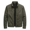 Men's Vintage Zip-Up Jacket Winter Color Casual Outerwear