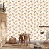 Monkey Wallpaper White, Cream and Peach for Living Room and Bedroom 50x1000