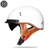 Motorcycle helmet retro German half helmet jet 2/1 helmet with built-in transparent lens DOT approved