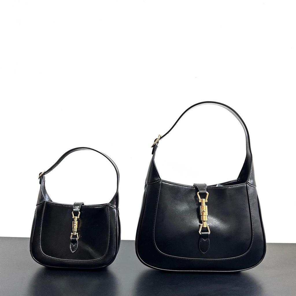 2024 High-End Women's Black Textured Shoulder Bag - Versatile White Fashion Messenger Bag