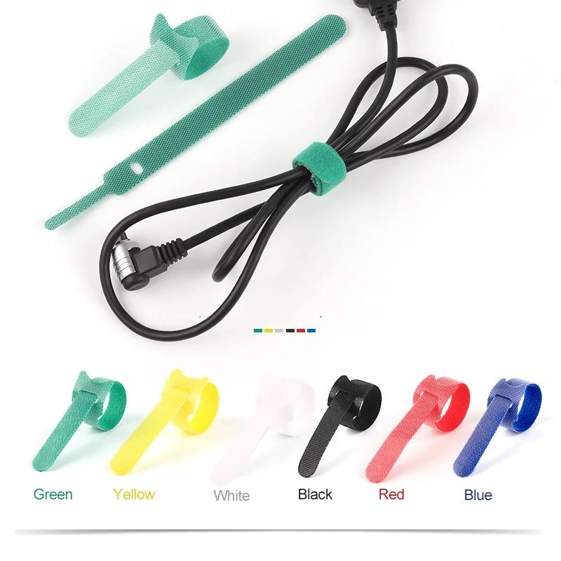 Releasable Cable Ties Colored Plastics Reusable Cable ties Nylon Organizer Tool Velcro Self-Adhesive Tapes