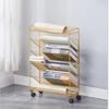 Miling Rolling Bookshelf Storage Cart