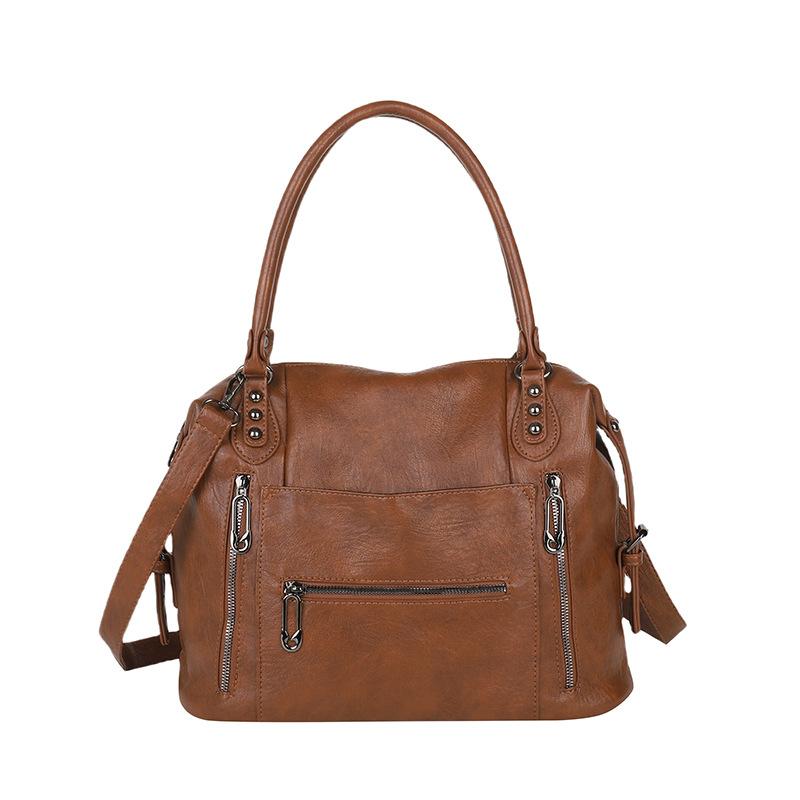 

Women s bag 2025 new soft leather commuter bag shoulder tote bag large capacity hand bag 35/28/15CM светло-коричневого