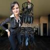 Gothic Dream Catcher Black Dreamcatcher with Bat Charms Witchy Hanging Dream Catcher