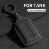 Coque de Protection Housse Sac pour Clé de Voiture à Télécommande Pour Great Wall Gwm Wey Tank 300 500 Tank300 Tank500 Porte-clés Accessoires en Daim
