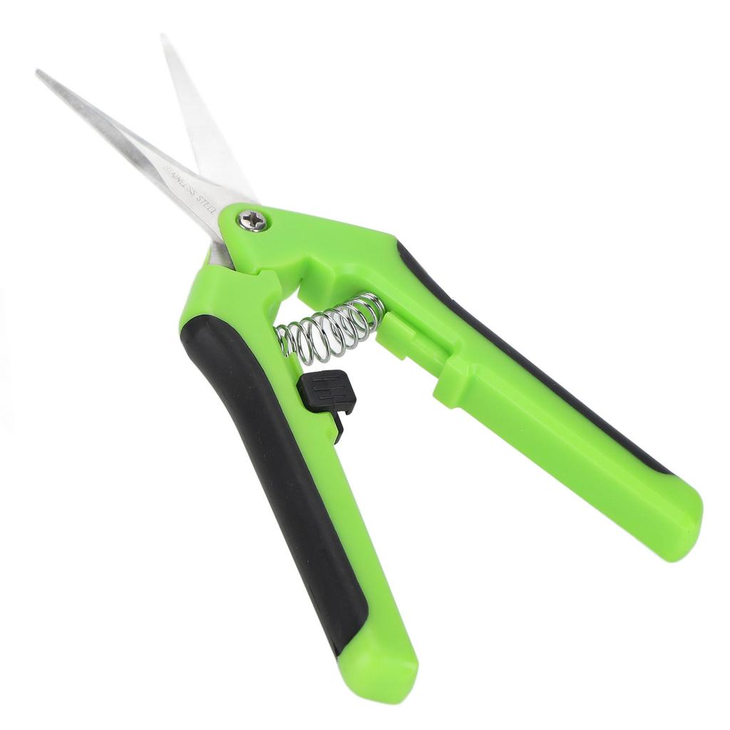 Garden Shrs Spring Loaded Side Locking Automatic Push Stainless Steel Garden Scissors