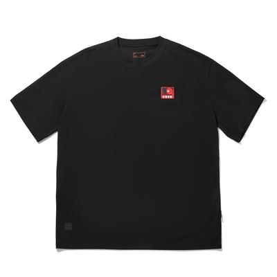 Li Ning Retro Sports Ice Feel Comfortable Loose Short Sleeve T-Shirt Unisex Tops Black AHSW887-3