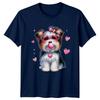 Puppy Dog Heart Glasses Bubblegum Animals Dogs Unisex Unisex Graphic Tee