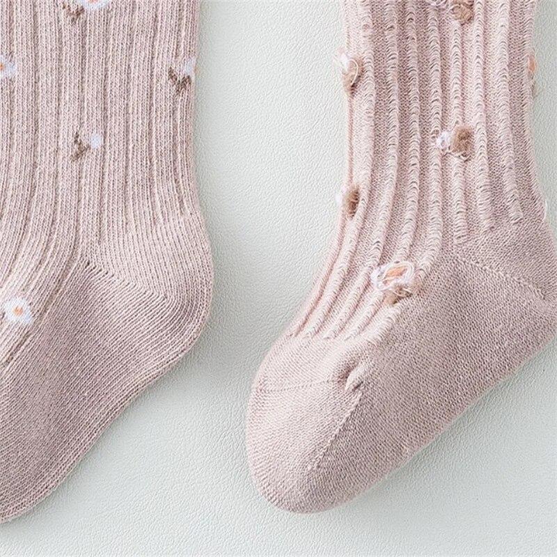 Neugeborene Baby Mädchen Socken Frühling Herbst Mode Baumwolle Druck Kinder Socken für Mädchen Schönheit Kleinkind Socke 12M 24M 3T 5T