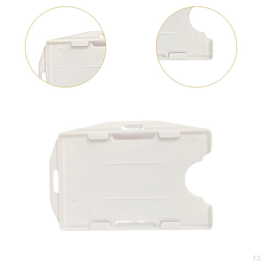 10 Pieces Double Sided ID Card Holder Heavy Duty Open Face for Lanyard Events