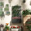 Outdoor Metal Planter, with Back Trellis - Black