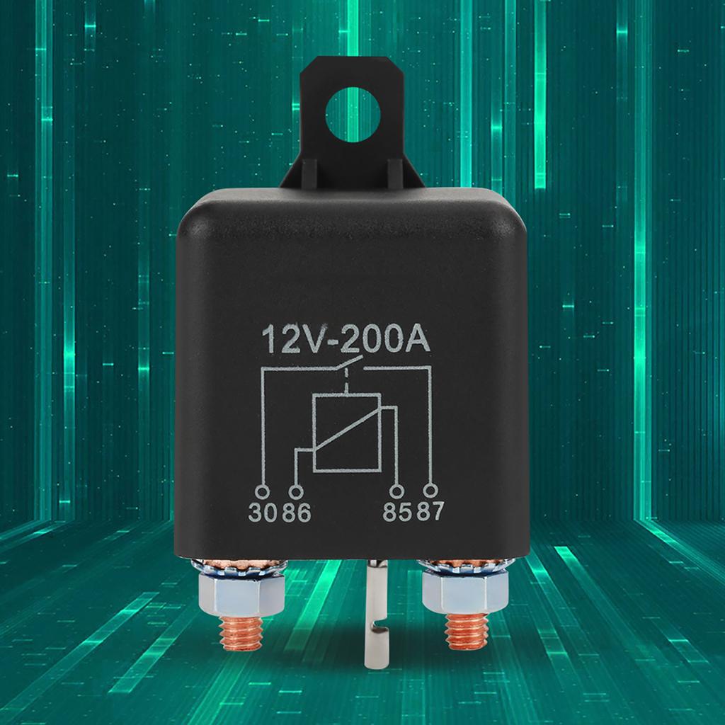 12V 200A Normalt Öppet Kraftigt Bil Lastbil Startrelä med Anslutningar