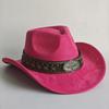 New Western Cowboy Hat For Women Men With Shapeable 7.5Cm Wide Brim Western Suede Hat For Cowboys And Cowgirls Sombrero Vaquero