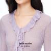 VEROMODA Women's V-Neck Bow Tie Ruffle Knit Top