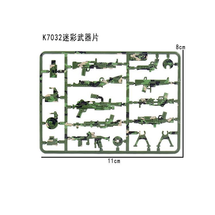 Doll Scene With Anti-Aircraft Maxine Anti-Aircraft Heavy Machine Gun Mortar Assembly Building Block