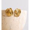 Yhpup Stainless Steel Metal Geometric 18K Gold Plated Fashion Stud Earrings Waterproof Daily Attractive Women Jewelry Wholesale