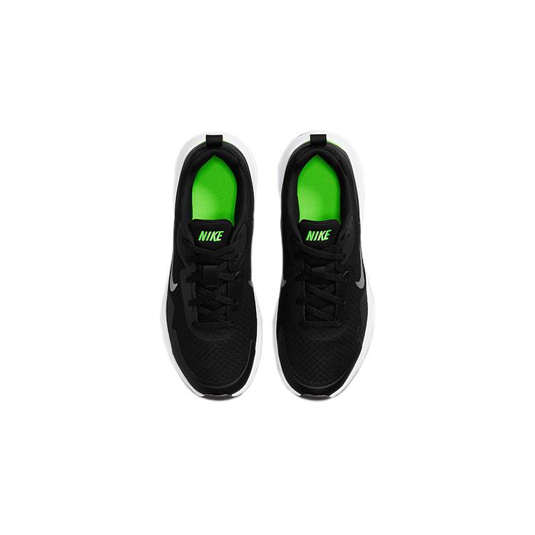 New Nike Wearallday Low Top Kids' Running Shoes Black White Green Teenagers CJ3816-015
