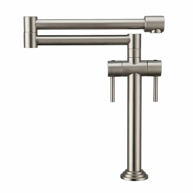 

Brush Gold Kitchen Faucet Sink Mixer Single Lever Hot and Cold Water Faucet Gold Rotation Brass Tap Pull Down Spring Sink Mixer