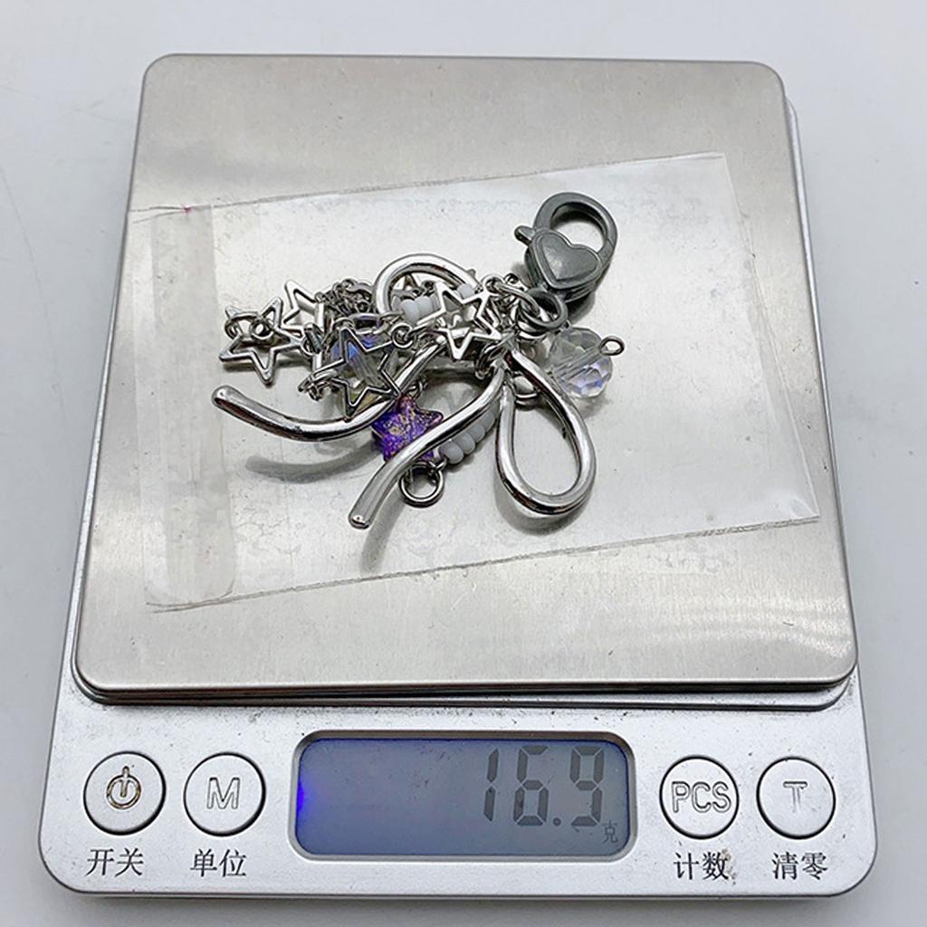 Elegant Jellyfish/Star/Crucifix Bowknot Bag Charm Fashionable Butterfly Knot Keychain Accessory for Women and Girls