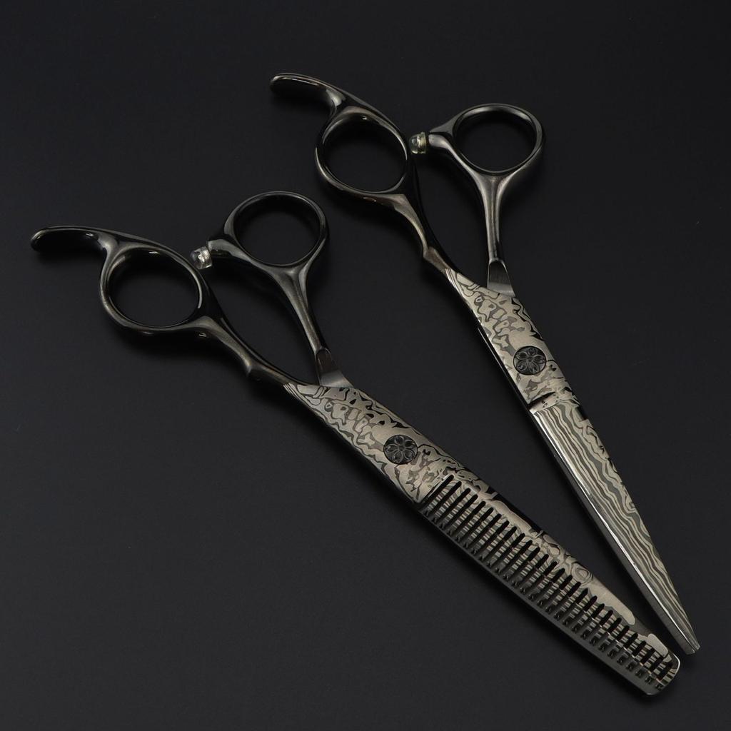 6.0 Inch Black, Hair Scissors, Hair Scissors, Tooth Scissors, Bangs Scissors, Tooth Scissors, Thin