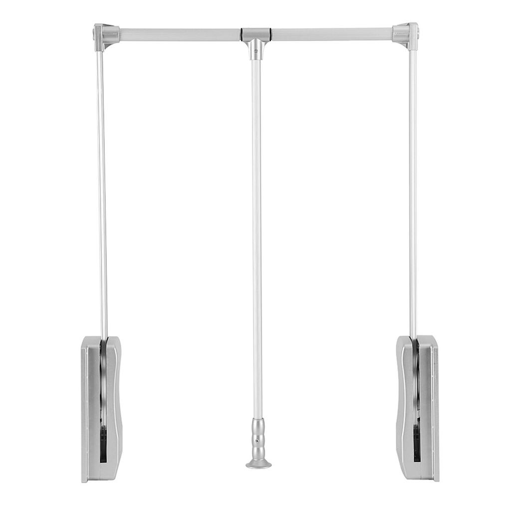 Lift Pull Down Adjustable Width Wardrobe Clothes Hanging Rail Soft Return Space Saving #2