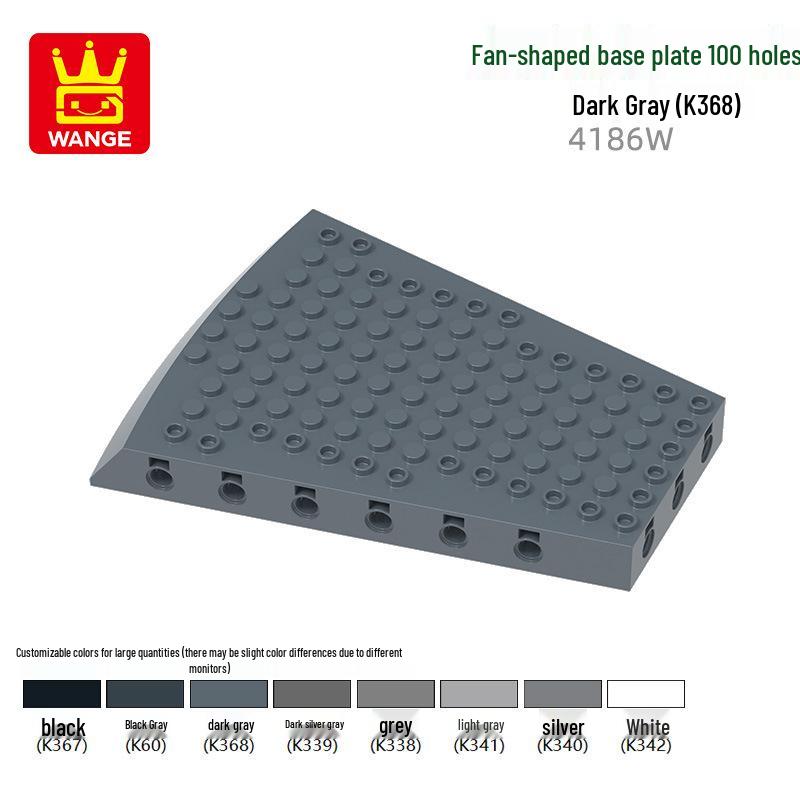 

Wange 4186W Клиновидная базовая пластина Игрушка-конструктор, 100 отверстий, совместима с MOC. 4 pcs - 0.1kg