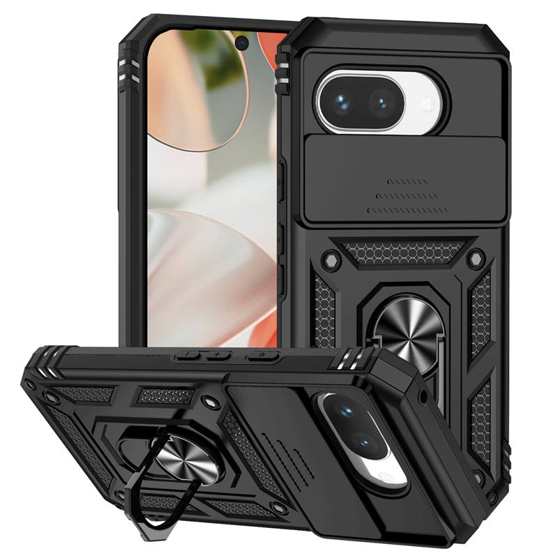 Full Cover For Google Pixel 9A Case For Google Pixel 9A Push Window Magnetic Phone Holder Case For Google Pixel 9A Case 6.3 Inch