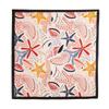 Conch Starfish Print Scarf Sea Star Shell Silk Scarf Retro Satin Hijab  Waist Scarf