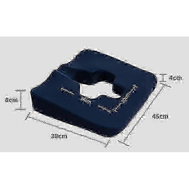 Premium Anti-decubitus Cushion - Bed Sore Relief With T-shaped Opening Triangular Slope Design Health Care Grey Whit - W