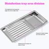 Stainless Steel Nail Art Tool Tray Sterilization Storage Cosmetic Tattoo Equipment Dental Surgery Metal Tray Manicure Organizer