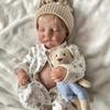 Lifelike 49cm Simulation Baby Doll Levi Soft Full Vinyl Body Rebirth Doll Girl Boy Realistic 3D High Color Painting Newborn Dolls for Kids Xmas Gift