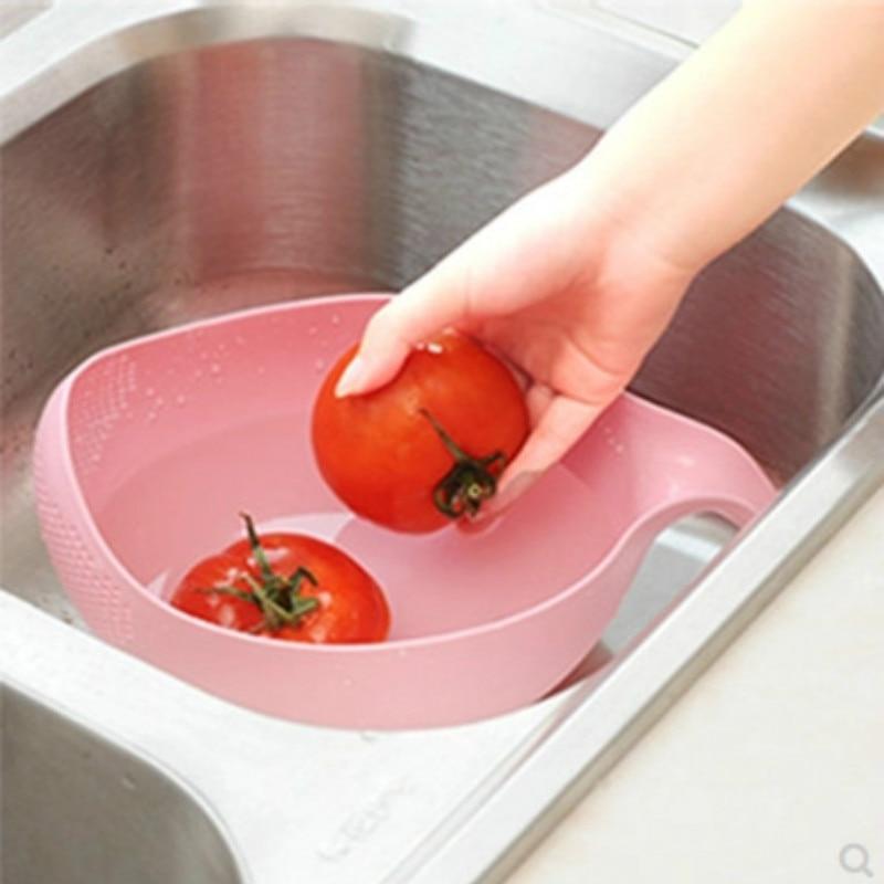 Silicone Colander Drain Basket With Handle Kitchen Retractable Colander Vegetable Washing Basket Strainer Filter Basket