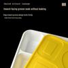 Disposable Yellow 6-Compartment Takeout Meal Box