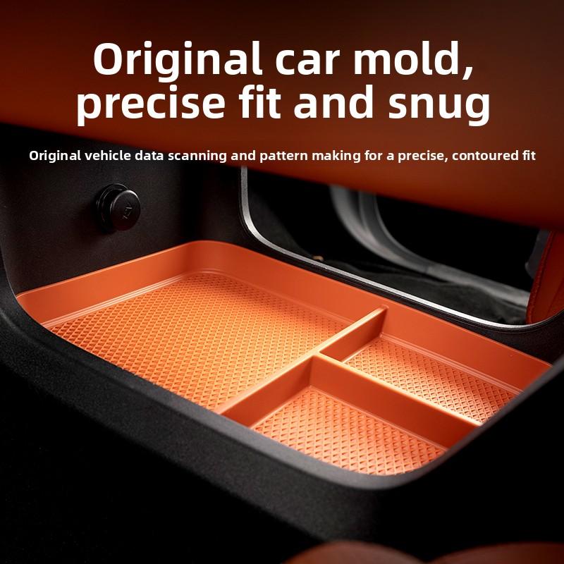 For Li Auto L6 L7 L8 L9 2022-2025 Car Storage Box Under Central Control Silicone Anti Slip Storage Tray Interior Car Accessories