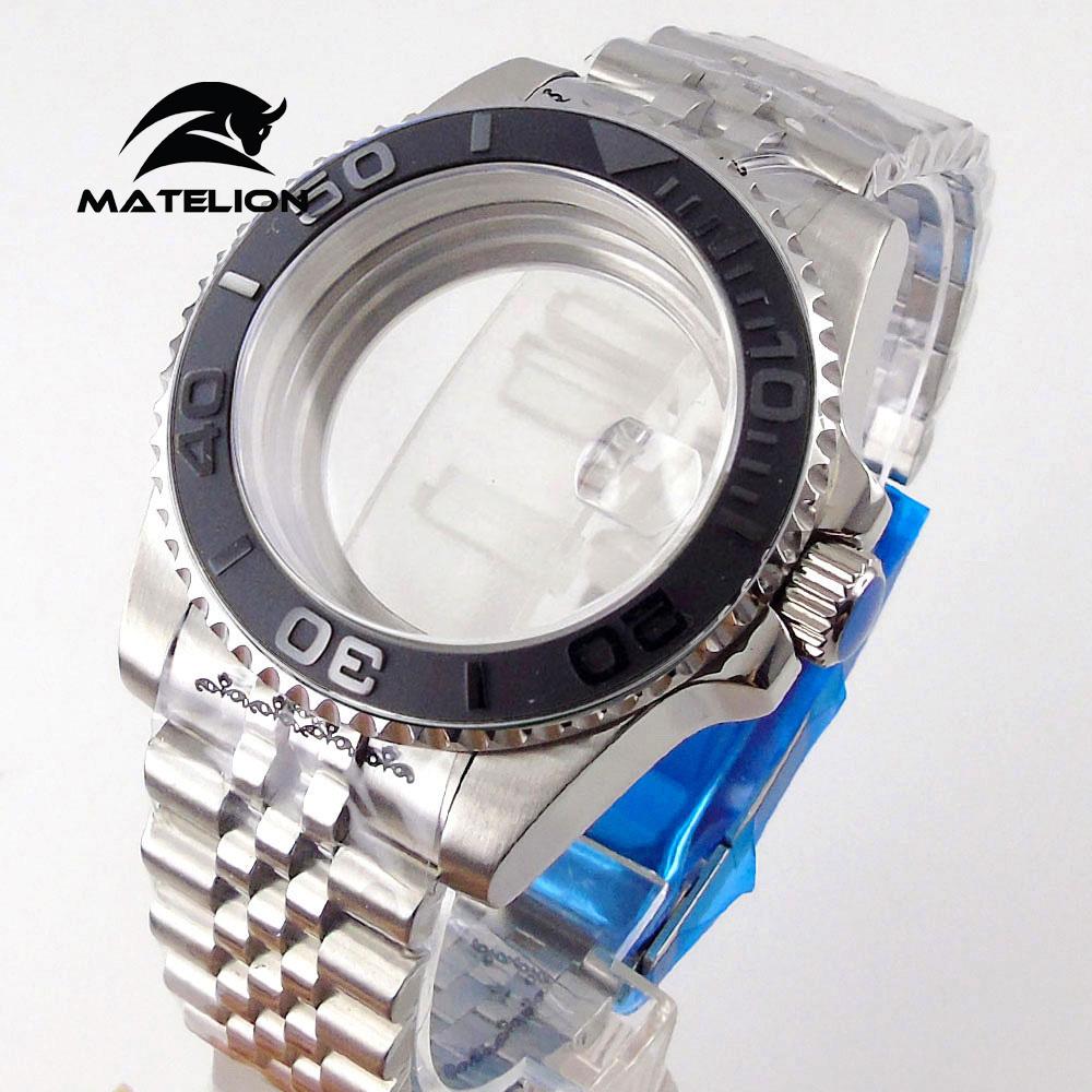 Matelion 200M Diving Case 40mm Fit NH35 NH36 NH34 GMT ETA 2824 PT5000 Watch Case Jubilee Bracelet Sapphire Glass Slide Buckle