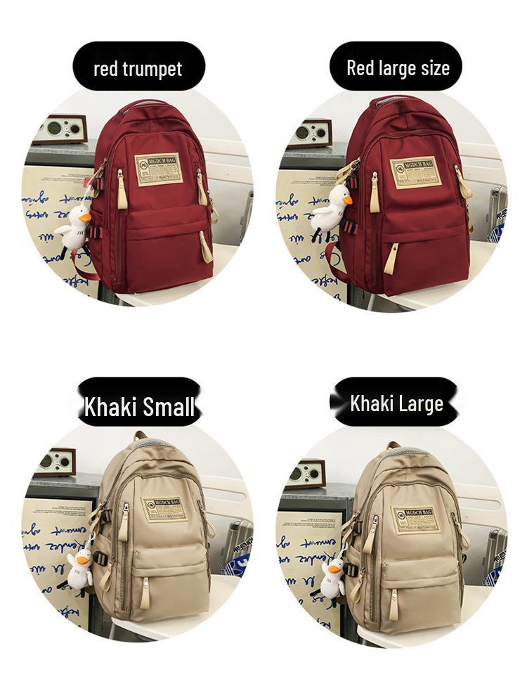 Fashionable Water-Repellent Student Backpack: Trendy High-Capacity Design for Couples