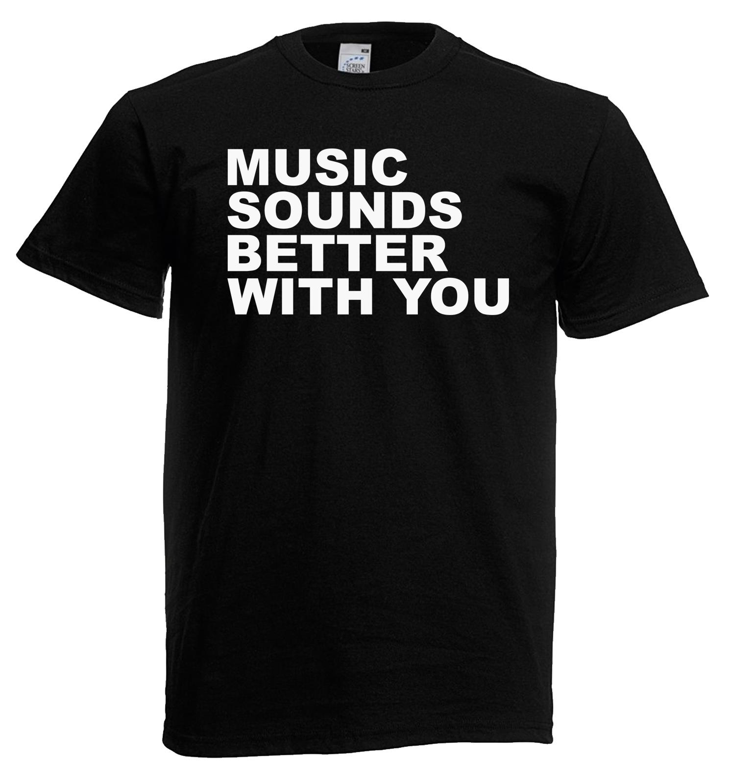 Adults Music Sounds Better 90s Dance Club Anthem Song Unisex Black TShirt 2XL