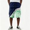 Pantalones Cortos Cargo Casuales para Hombre con Estampado Degradado, Cordón, Múltiples Bolsillos, Longitud hasta la Rodilla, Parte Inferior Ligera para Verano