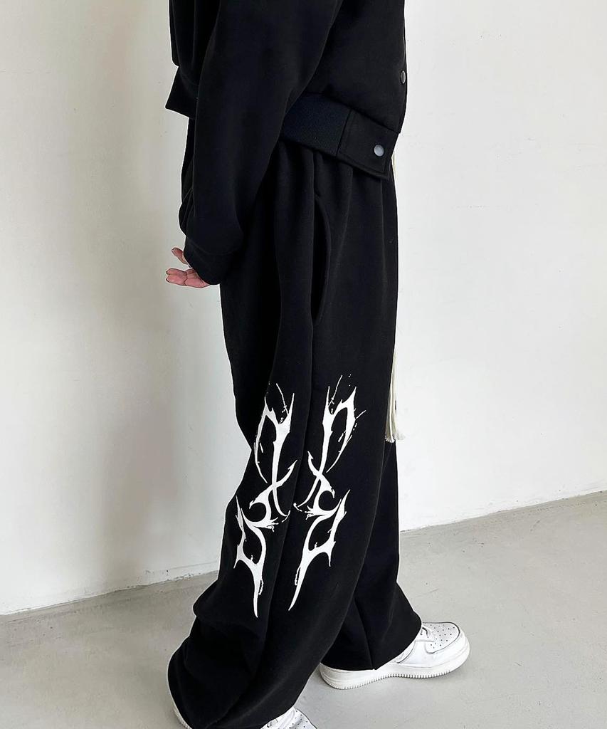 D.XO.H (Summer Fabric Added) Thunder Logo Pants Black
