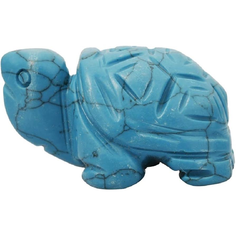 mookaitedecor Crystal Turtle Statue Sculpture Stone Healing Reiki Pocket Gemstone Figurines 1.5 Inch