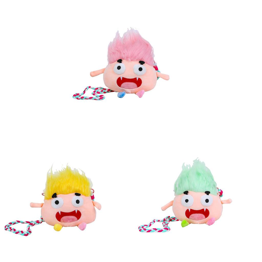 Funny Cartoon Monster Mini Bag With Colorblock Design For Casual Outings