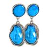 Yousheng 1 Pair Drop Earrings for Women, Irregular Baroque Imitation Pearl Design Stud Earrings, Double-Layered Pendant French Style Earrings for