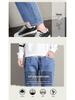 Maternity Stretch Straight-Leg Jeans: Loose Fit, Plus Size, Spring/Autumn Style