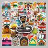 50 India Cartoon Stickers - Outdoor Scenery, Travel, Mobile & Computer, Waterproof Epoxy Sheets